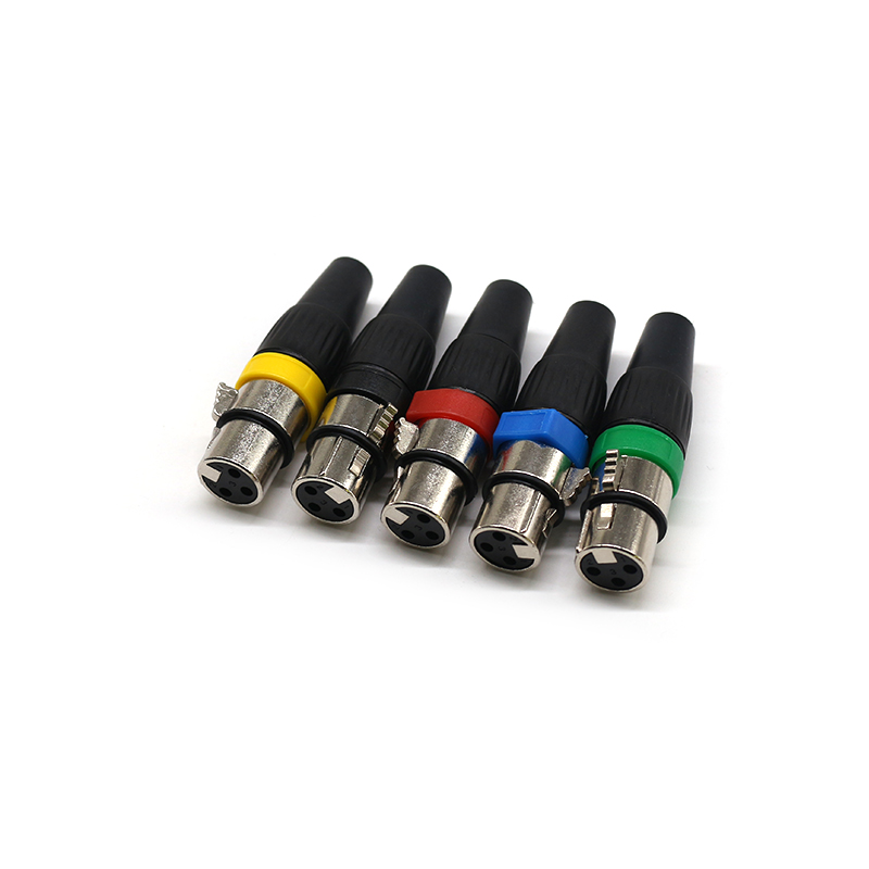 WS ELECTRONICS Hot Sale XLR Connectors 3 Pin Solder Type  Connectors Audio 3-8 Pins XLR Female Jacks for Electric Speaker Cable