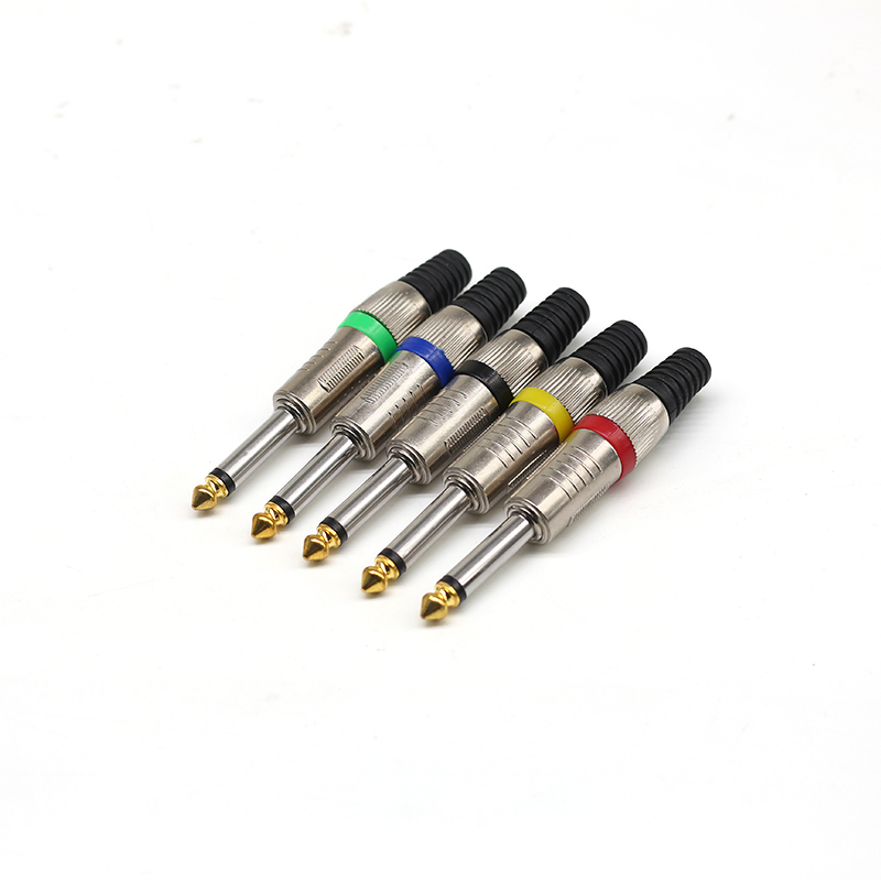 Superior New Design Audio Plugs 6.3mm Mono Jack 6.35 2 Poles Jacks Mono Plugs 6.3 Audio Accessories for Electric Guitar Cable