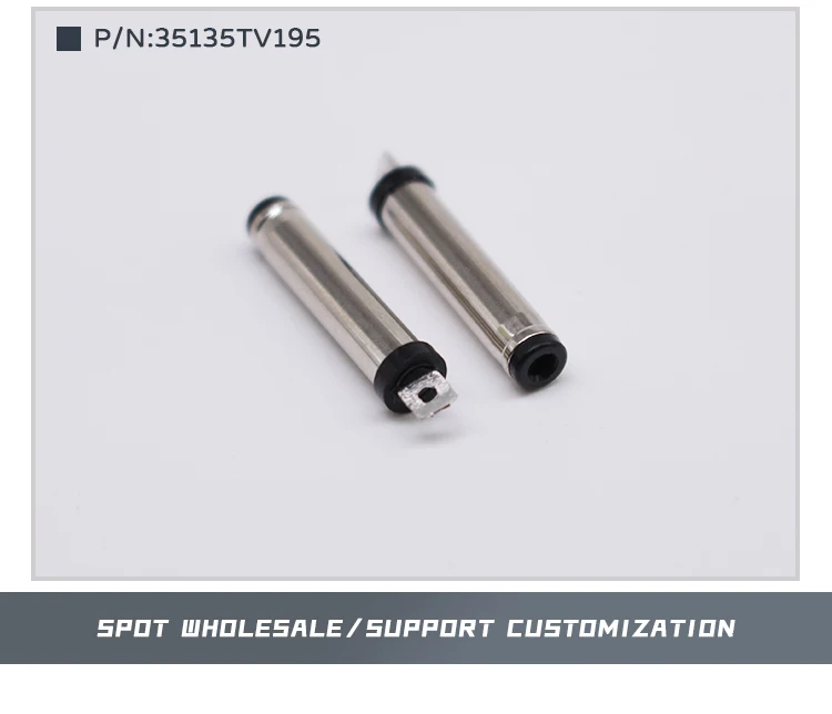 Nickel Plated 3.5*1.35mm L19.5mm DC Plugs 35135TV195 Connectors Alternative 102-4709-ND PPM-2-35135-S1 for Power Charging