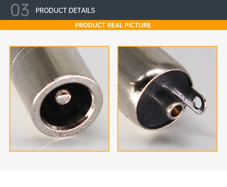 DC Connectors 5521JL80 5.5*2.1mm DC Sockets Nickel Plated DC Jacks 5521 Connectors DC Power Outlet for Electric Toy Car