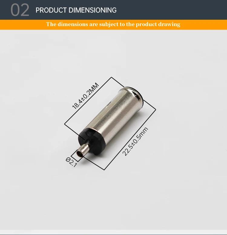 Good Quality 6.5*1.4mm DC Plugs 65P14C225 DC Power Plugs Nickel Plated DC Power Supply Connectors for Power Charging