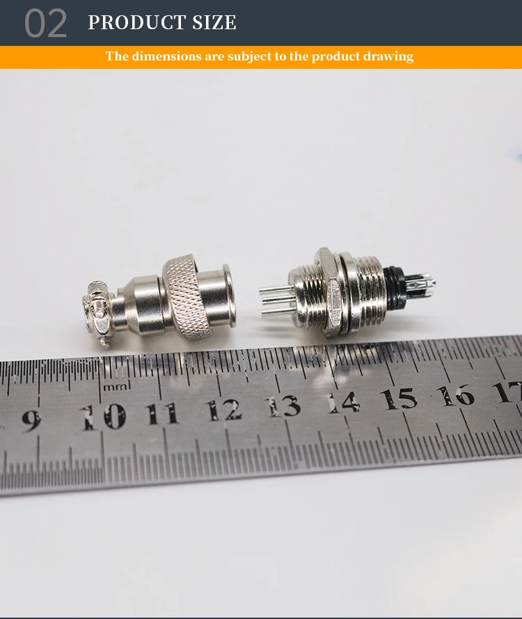 GX12 3P Connectors Threaded Connectors Aviation Plugs Circular Connectors Power Supply Connectors for Aviation Cable