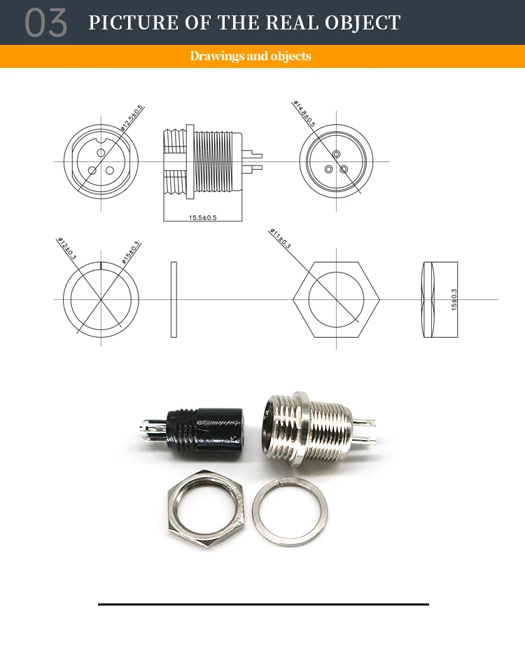 GX12 3P Connectors Threaded Connectors Aviation Plugs Circular Connectors Power Supply Connectors for Aviation Cable