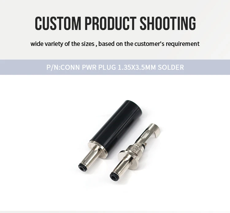 Hot Sale DC Conenctors Solder Type DIY Soldering DC Plugs Charging Connectors for Power Supply Equivalent CP3-1002-ND PP3-002C