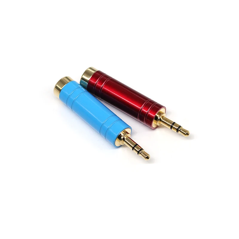 High Quality All-copper 3.5mm Male Connector with 6.5 Pins Microphone Converters Headphone Conversion Plugs 3.5mm to 6.3mm