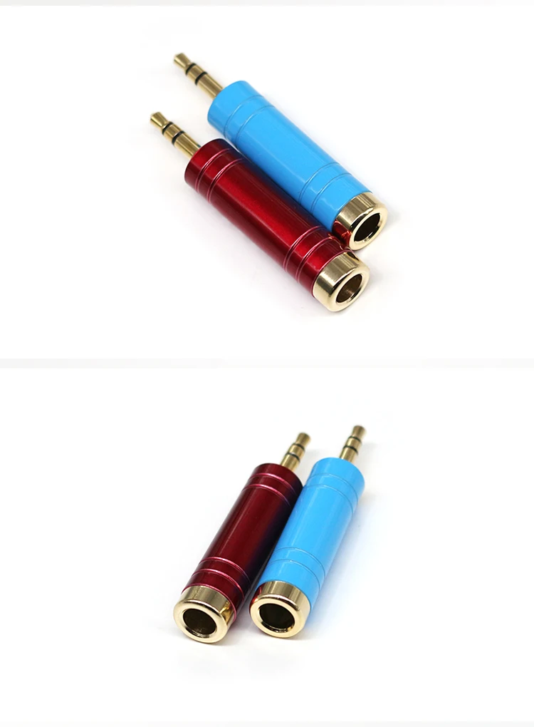 High Quality All-copper 3.5mm Male Connector with 6.5 Pins Microphone Converters Headphone Conversion Plugs 3.5mm to 6.3mm