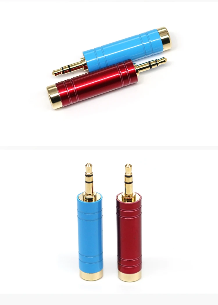 High Quality All-copper 3.5mm Male Connector with 6.5 Pins Microphone Converters Headphone Conversion Plugs 3.5mm to 6.3mm