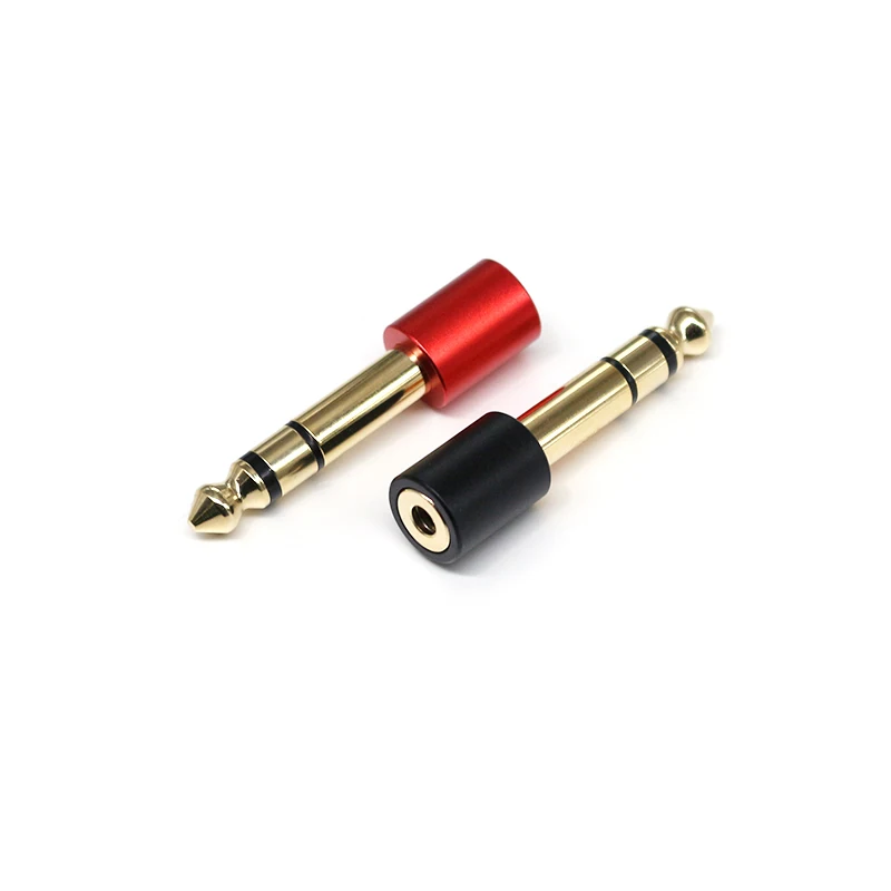 Stereo Audio Adapters Gold Plated Audio Connectors Pure Copper 6.35mm Plug to 3.5mm Jack Audio Adapters Headphone Jack Plug