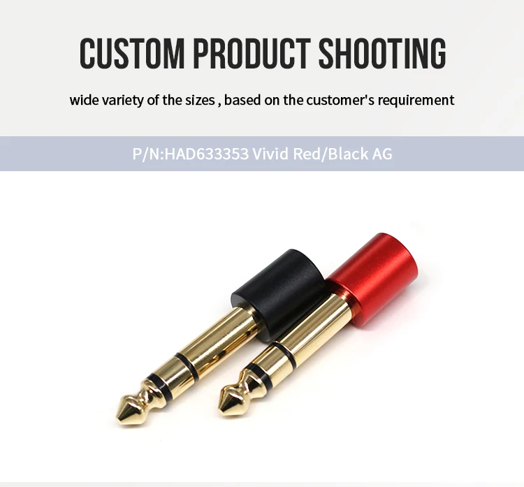 Stereo Audio Adapters Gold Plated Audio Connectors Pure Copper 6.35mm Plug to 3.5mm Jack Audio Adapters Headphone Jack Plug