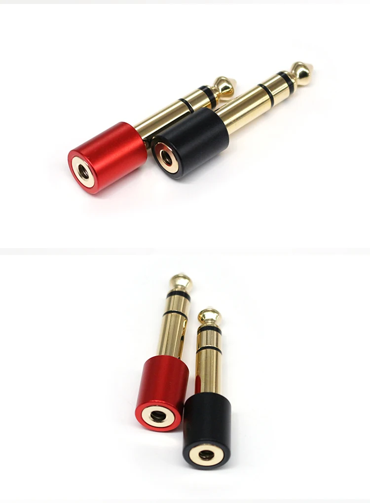 Stereo Audio Adapters Gold Plated Audio Connectors Pure Copper 6.35mm Plug to 3.5mm Jack Audio Adapters Headphone Jack Plug
