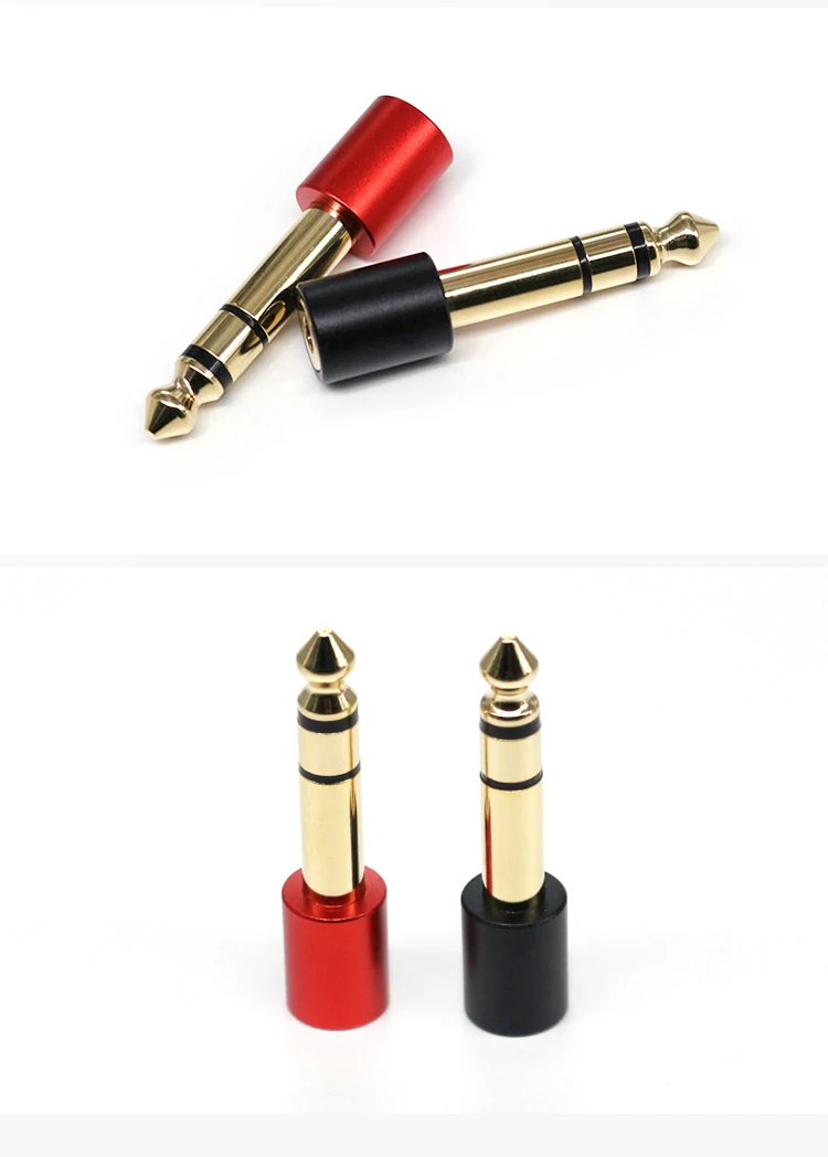 Stereo Audio Adapters Gold Plated Audio Connectors Pure Copper 6.35mm Plug to 3.5mm Jack Audio Adapters Headphone Jack Plug