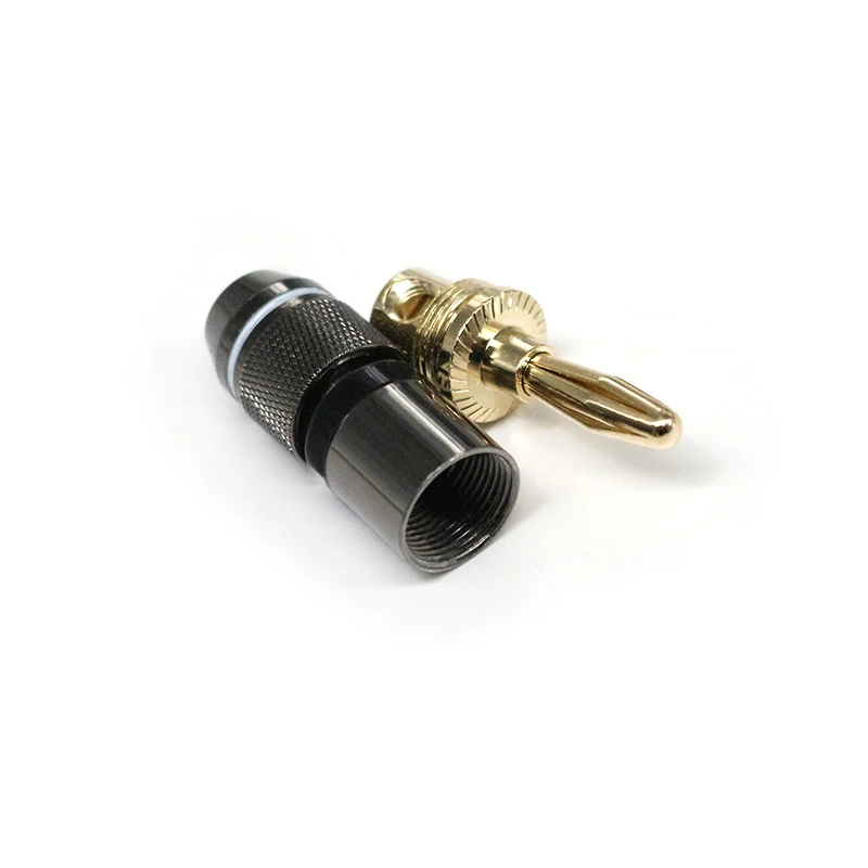 Professional Grade Audio Connectors Gold Plated Pin Adapters Oxygen-free Copper Banana Plugs for Instrument Guitar Cable