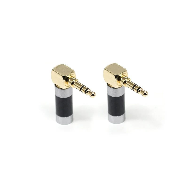 3.5mm Audio Connectors Plug 1/8" Stereo Audio Plugs Gold Plated Black Carbon Fiber 3.5 mm Earphone Headphone Connectors