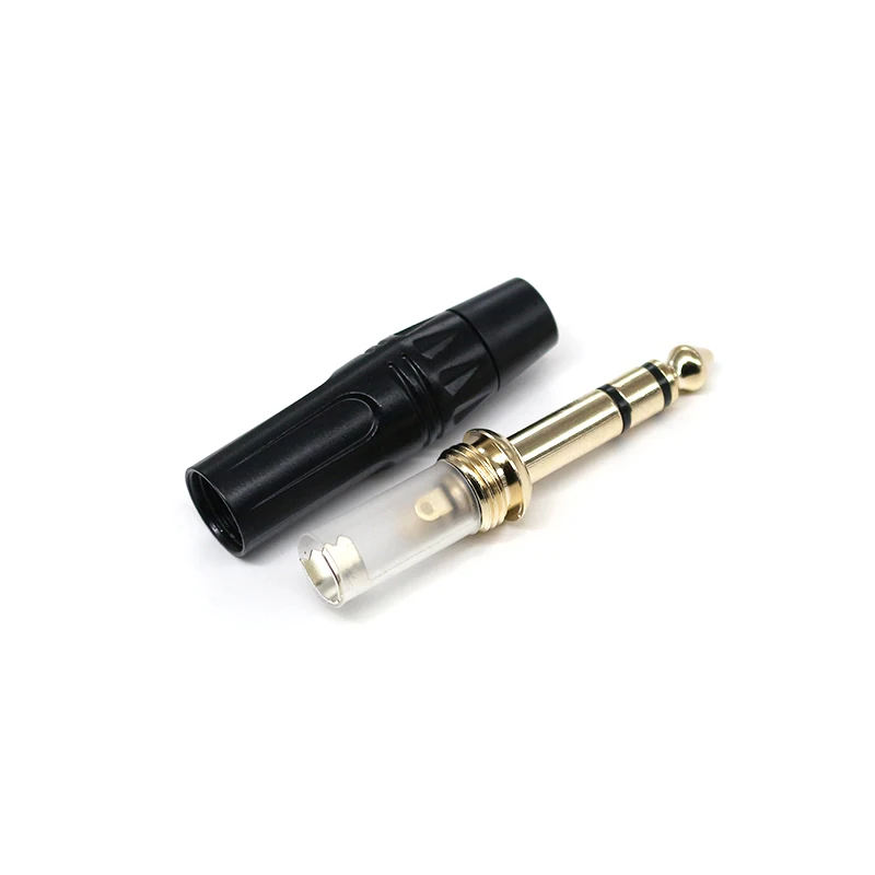 Good Quality Audio Connectors 6.35mm 1/4" TRS Male Plug Straight Cable Connectors Gold Plated Microphone Connectors Audio Plugs