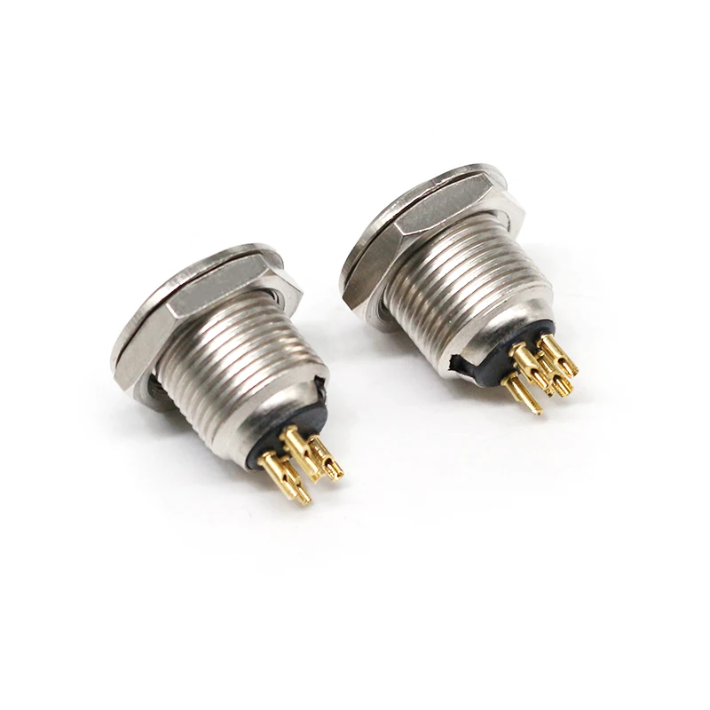 High Quality Mini XLR Female Sockets Mini 5 Pin XLR Threaded ConnectorS Panel Mount Solder Audio Connectors for Audio & Video