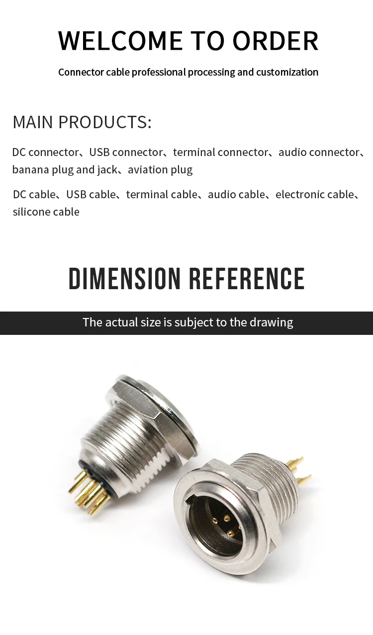High Quality Mini XLR Female Sockets Mini 5 Pin XLR Threaded ConnectorS Panel Mount Solder Audio Connectors for Audio & Video
