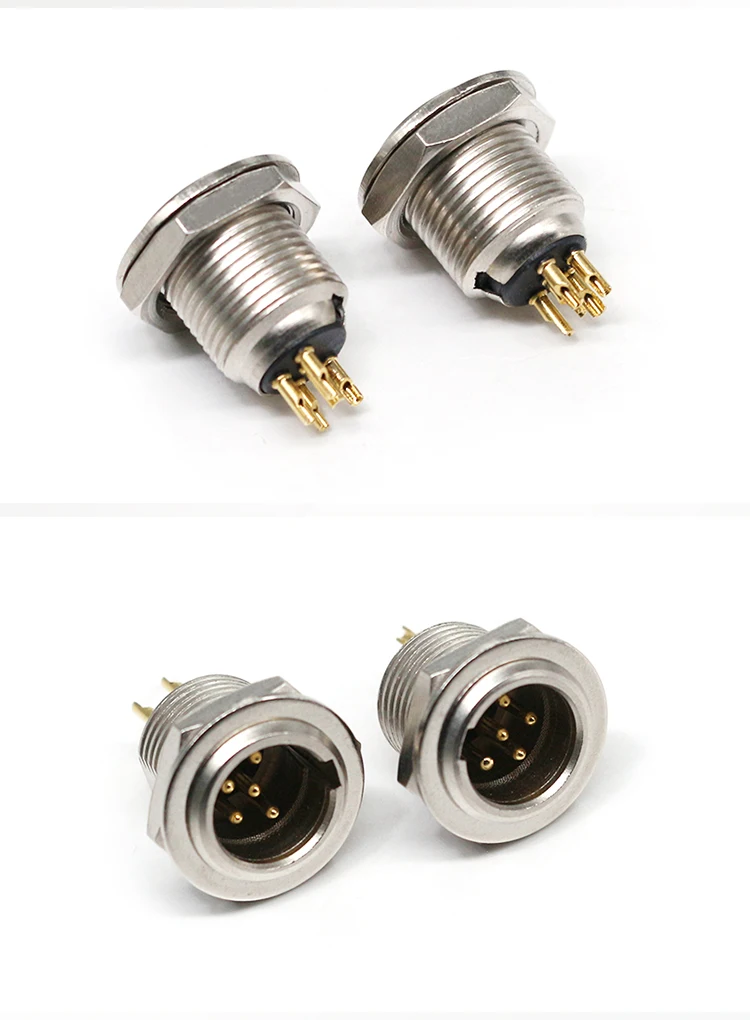 High Quality Mini XLR Female Sockets Mini 5 Pin XLR Threaded ConnectorS Panel Mount Solder Audio Connectors for Audio & Video