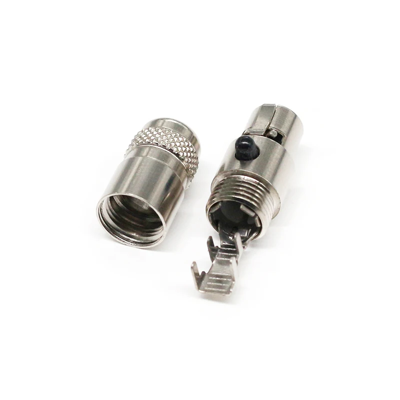 5pin Mini XLR Plugs Aviation Connectors Audio Connectors Nickel Plated XLR Plugs for MIC Microphone Audio Video Connecting