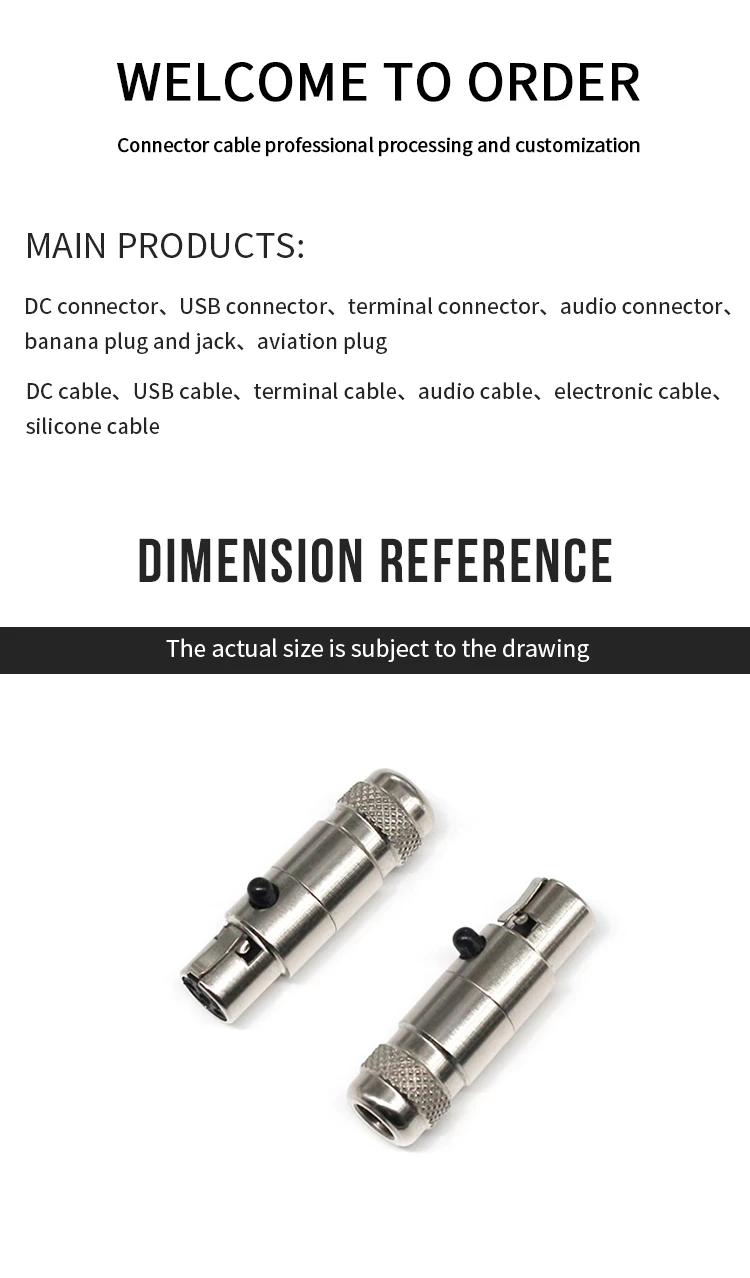 5pin Mini XLR Plugs Aviation Connectors Audio Connectors Nickel Plated XLR Plugs for MIC Microphone Audio Video Connecting