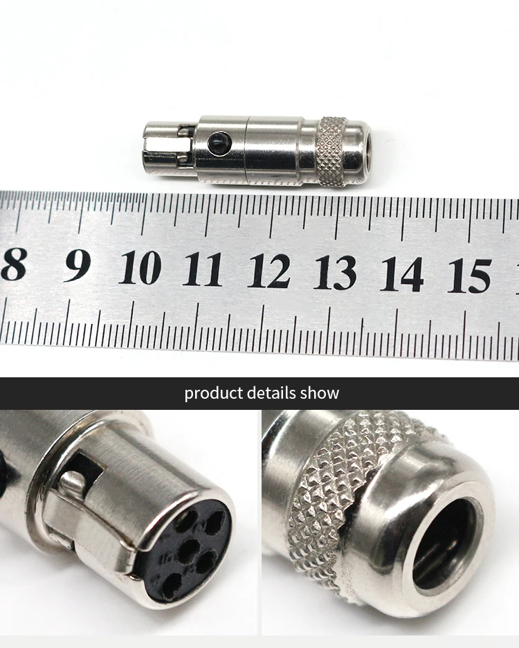 5pin Mini XLR Plugs Aviation Connectors Audio Connectors Nickel Plated XLR Plugs for MIC Microphone Audio Video Connecting