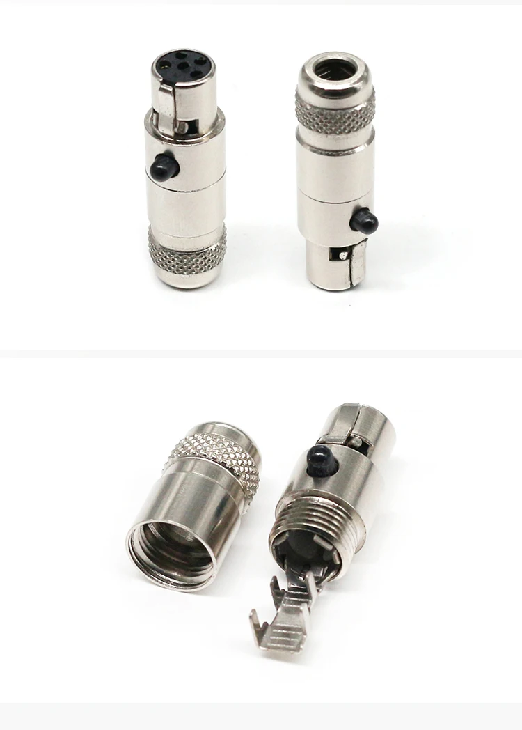 5pin Mini XLR Plugs Aviation Connectors Audio Connectors Nickel Plated XLR Plugs for MIC Microphone Audio Video Connecting