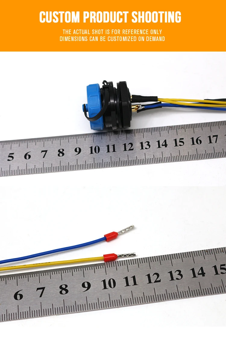 Professional Factory Waterproof 4 Pin PCB Solder Cable Connector to E0508 Terminal Blocks Cables Industrial Aviation Plug Cables