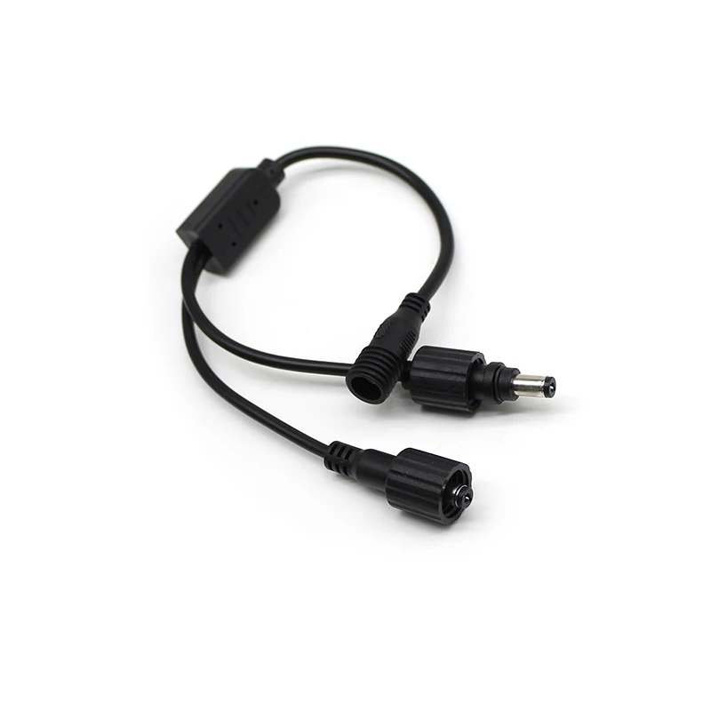 Professional Custom DC Splitter Cables DC5521 Female Jack to Two DC5521 Plug DC Cables Waterproof DC Cables for LED Light