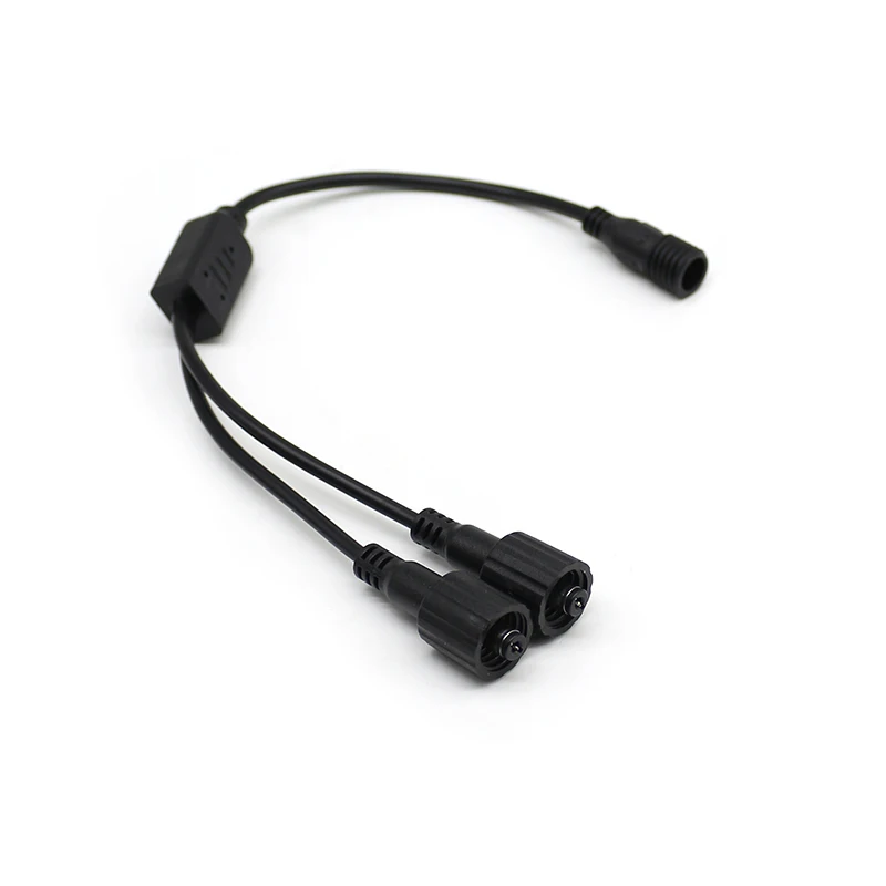 Professional Custom DC Splitter Cables DC5521 Female Jack to Two DC5521 Plug DC Cables Waterproof DC Cables for LED Light