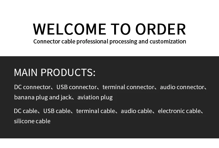 Professional Custom DC Splitter Cables DC5521 Female Jack to Two DC5521 Plug DC Cables Waterproof DC Cables for LED Light