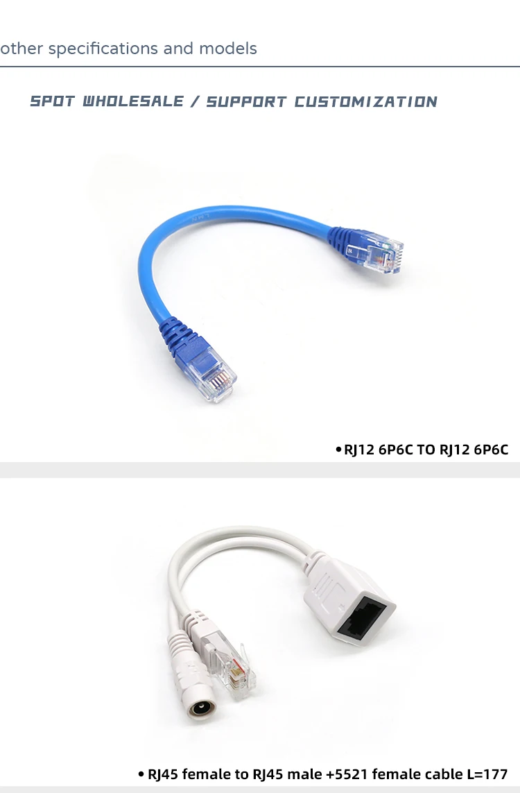 RJ12 6P6C Connectors RJ12 6P6C Male Plugs to Terminal 0508 Wired Cables Ethernet Lan Internet Cables Telecommunication Cables