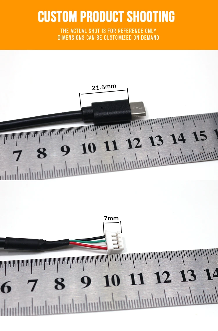 Fast Charging USB C to PH2.0 Terminal Connectors Wire HarnessTipo C Cable Wire With PVC Jacket for Printer Mobile Devices