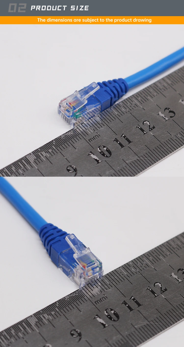 High Quality Customized RJ12 RJ45 Ethernet Cable CAT5E CAT6A UTP LAN Wifi Router Cable for Computer Network Connection