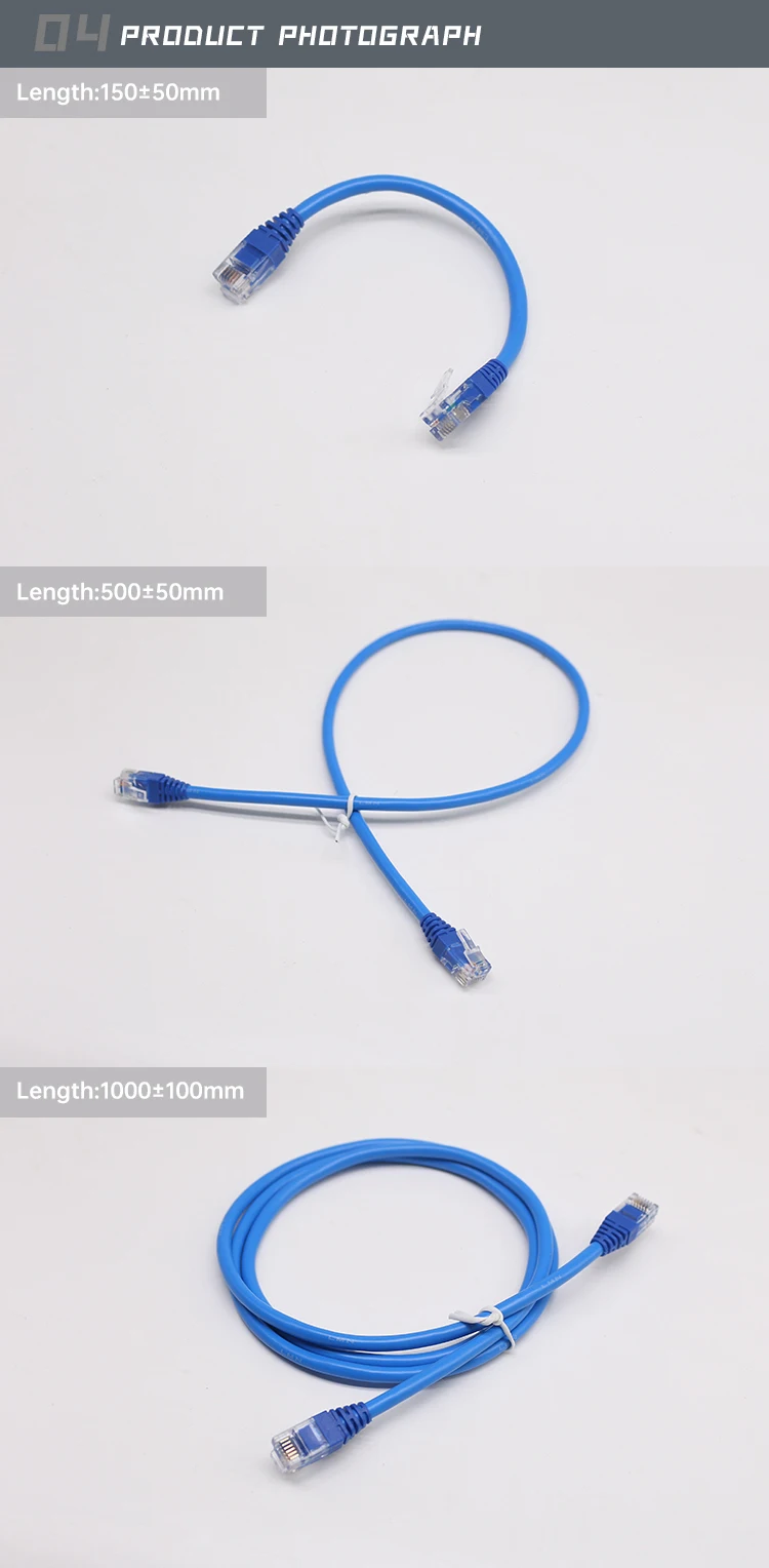High Quality Customized RJ12 RJ45 Ethernet Cable CAT5E CAT6A UTP LAN Wifi Router Cable for Computer Network Connection