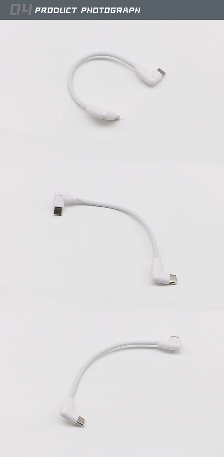 Reliable Quality Elbow Type C Plug to Type C Plug Cables Fast Speed Type C Data Cables Quick Charging Cables for Mobile Phone