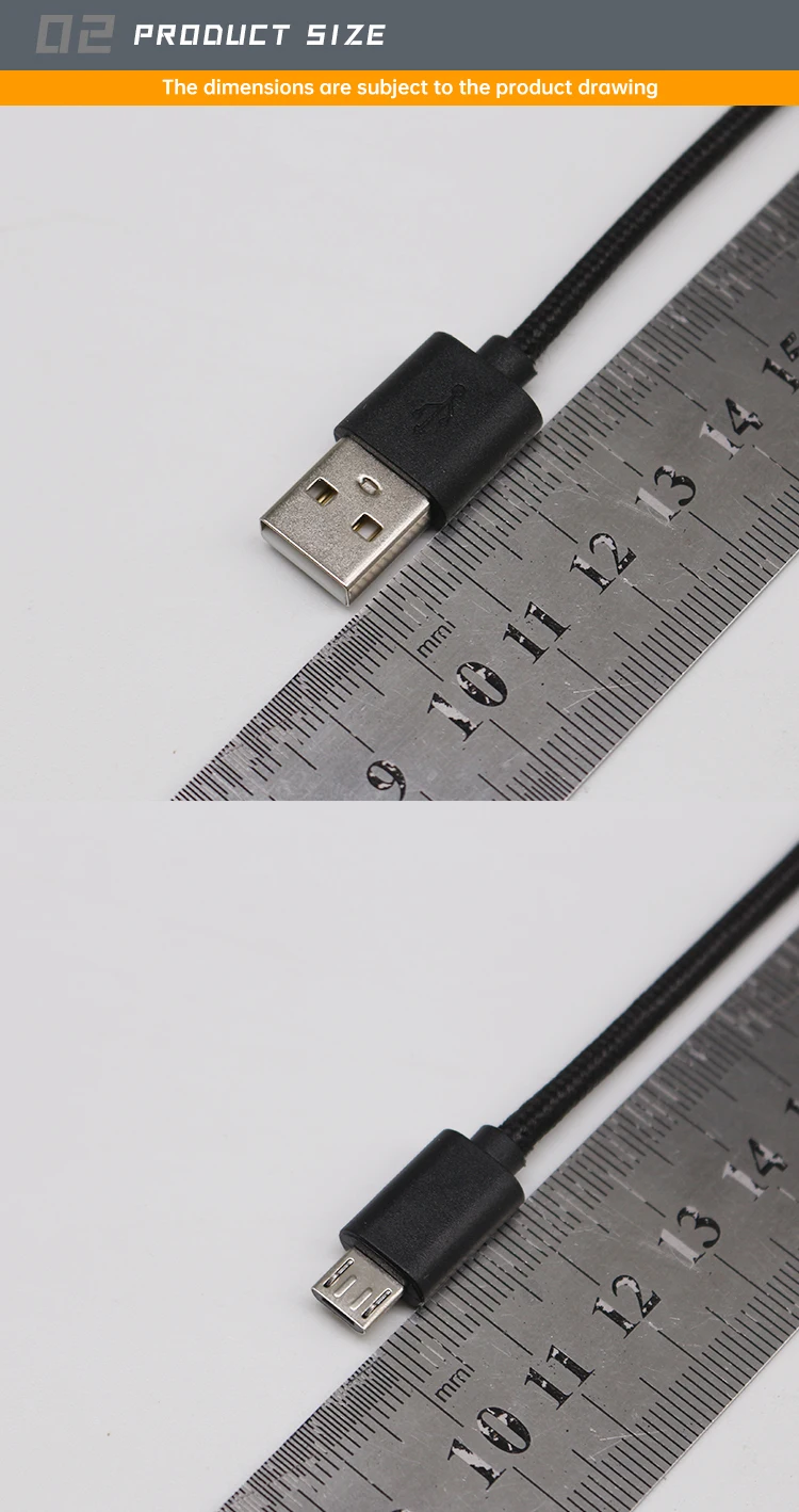 Factory Wholesale USB a Male Plug to Micro USB Cables Micro B USB Cable Fast Charger Data Cable USB a to Micro B Male Cables