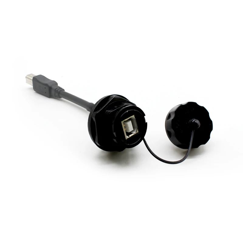 Good Quality Waterproof USB B Male Plug to USB B Female Jack Socket Cables Panel Mount Type B Power Extension Cables for Printer
