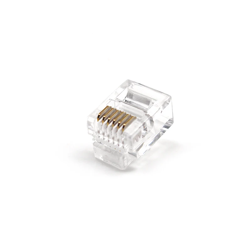 RJ11 Male Connectors 6P4C 6P6C for Telephone Cable Ethernet UTP Plug Rj45 Female Connectors Chinese Professional Factory