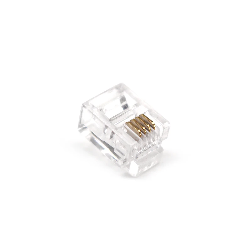 Professional OEM ODM RJ11  6P4C Plugs Ethernet Connectors for Telephone Cable Ethernet UTP Plug RJ11 Male Plug Connectors