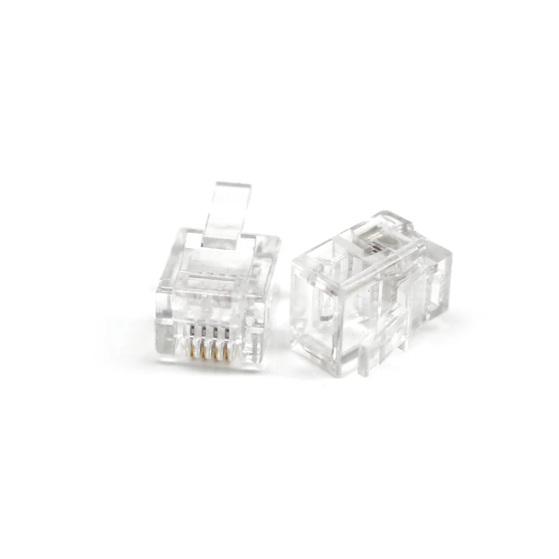 Professional OEM ODM RJ11  6P4C Plugs Ethernet Connectors for Telephone Cable Ethernet UTP Plug RJ11 Male Plug Connectors