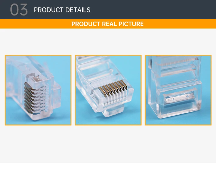 Professional Factory RJ45 CAT5 Plugs RJ45 Male Connectors Ethernet Plugs for Telephone Cable Ethernet UTP Plug RJ45 Connectors