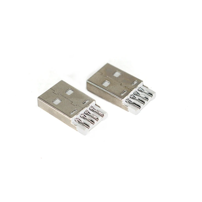 Fast Speed USB Plugs Data Transmission Charging USB 2.0 4Pin Short Body a Type Male Plugs SMT Male USB Connectors for USB Cable
