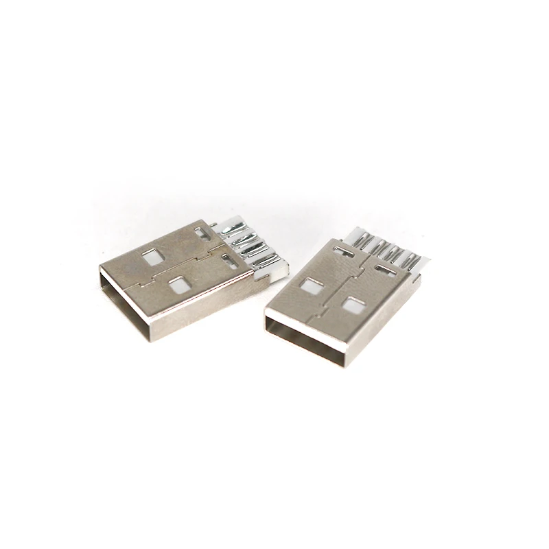 Fast Speed USB Plugs Data Transmission Charging USB 2.0 4Pin Short Body a Type Male Plugs SMT Male USB Connectors for USB Cable