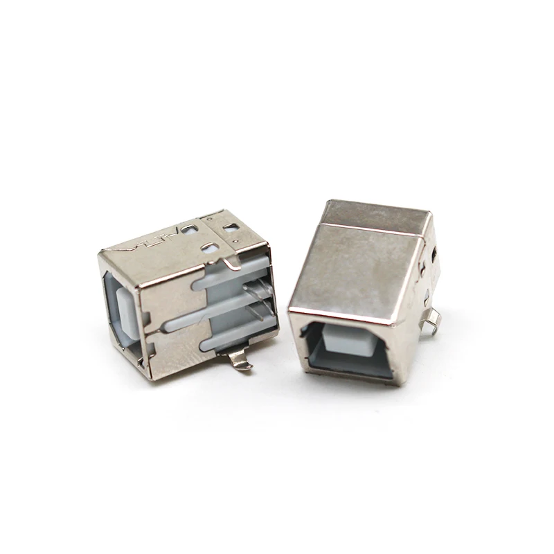 Factory Direct Sale USB BF 90 Degree Jack DIP Horizontal THR USB 2.0 Type B Female Socket Connectors USB B Female Sockets