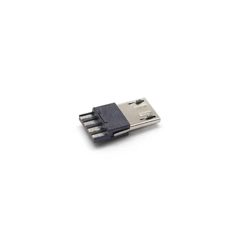 5Pin 4Pin Male Micro USB Connector Copper MicroUSB Plug Mini USB Male MICRO 5P Welded Wire with Shell Plug-in Interface