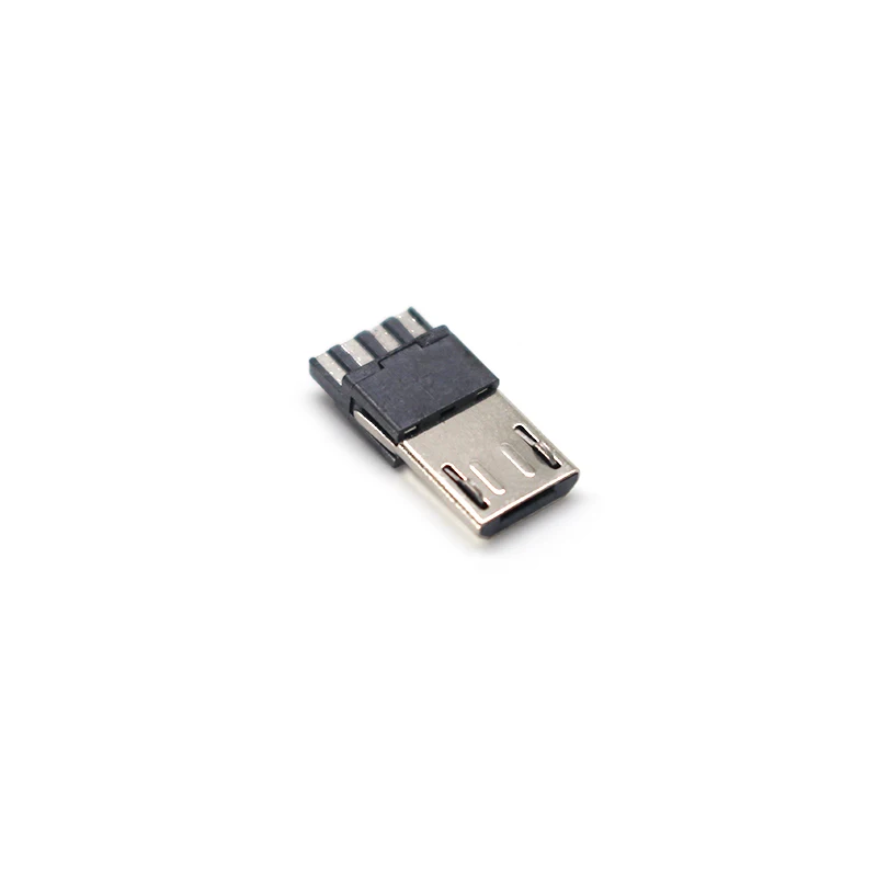 5Pin 4Pin Male Micro USB Connector Copper MicroUSB Plug Mini USB Male MICRO 5P Welded Wire with Shell Plug-in Interface