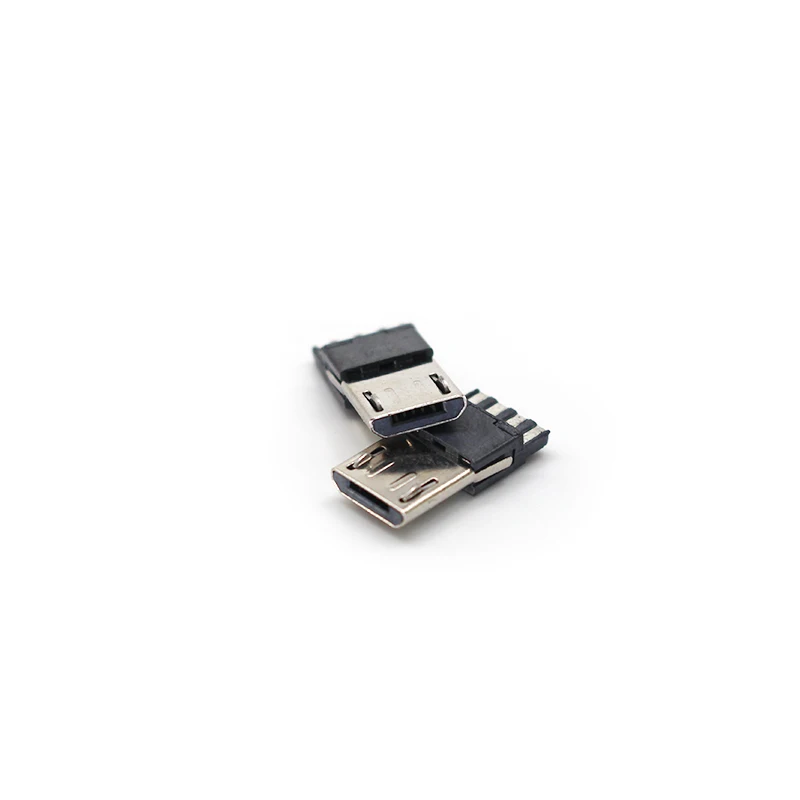 5Pin 4Pin Male Micro USB Connector Copper MicroUSB Plug Mini USB Male MICRO 5P Welded Wire with Shell Plug-in Interface