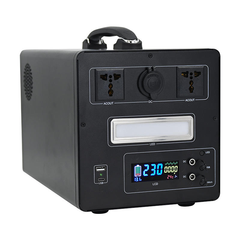 Complete Portable Power Station 600W 1000W Pure Sine Wave Inverter 12V 24V Battery Kit Outdoor Camping Solar Emergency