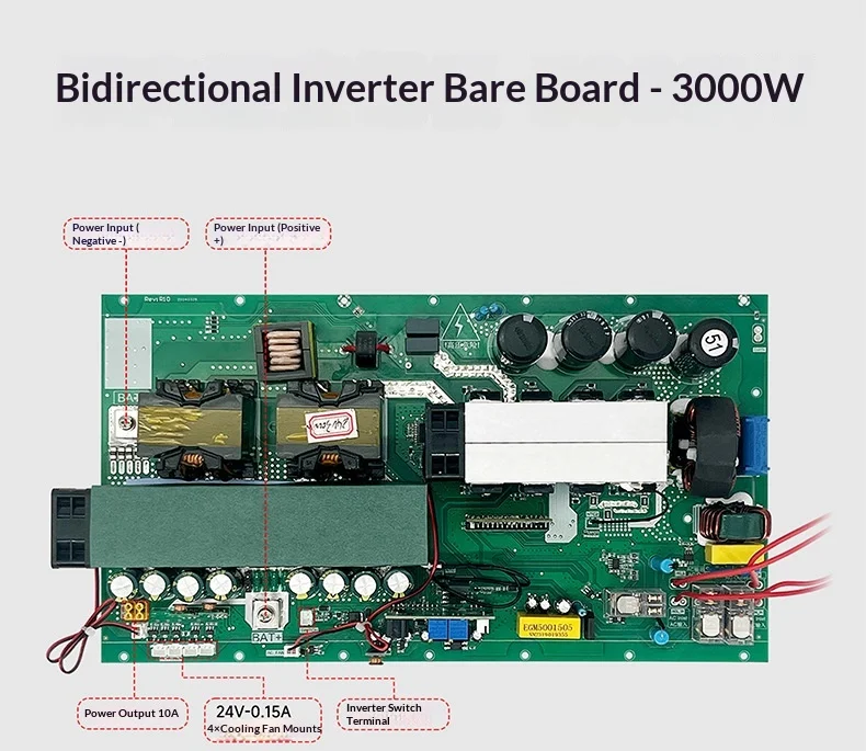 Bidirectional Inverter Charger 3000W 5000W 24V to 220V Solar Inverter with MPPT 50A UPS Function