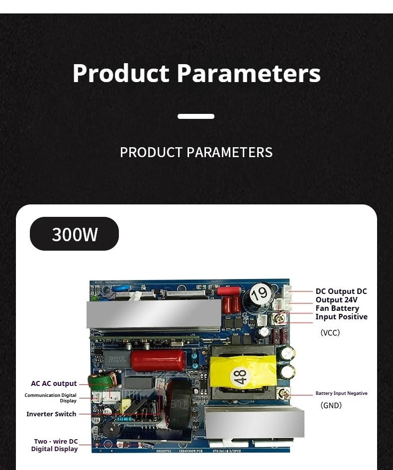 Pure Sine Wave Inverter Board 2000W 2500W 110V 60Hz Bare Board 12V 24V DC to AC for US Market Solar System