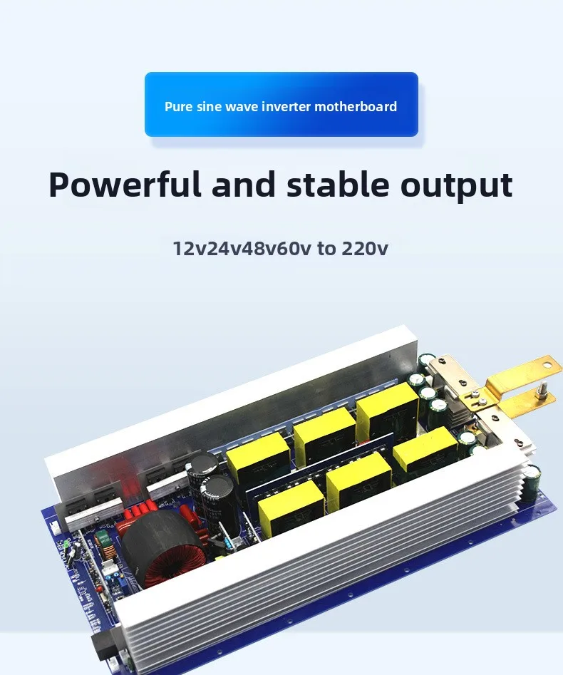 Factory Wholesale Genuine Sine-wave Inverter Mainboard 53A Series 90% Efficiency Full Power 1500W Bare Board 12V 220V All-in-one